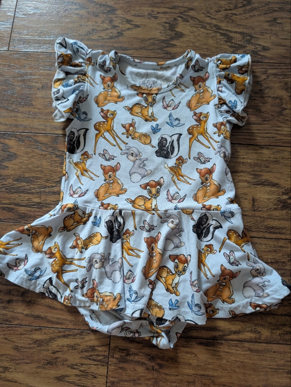 $‎ Carriage Oak Boutique Bambi Print Bamboo Twirl Bodysuit
